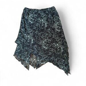 ✨ Y2K Fairycore Asymmetrical Floral Skirt – Size 18 ✨